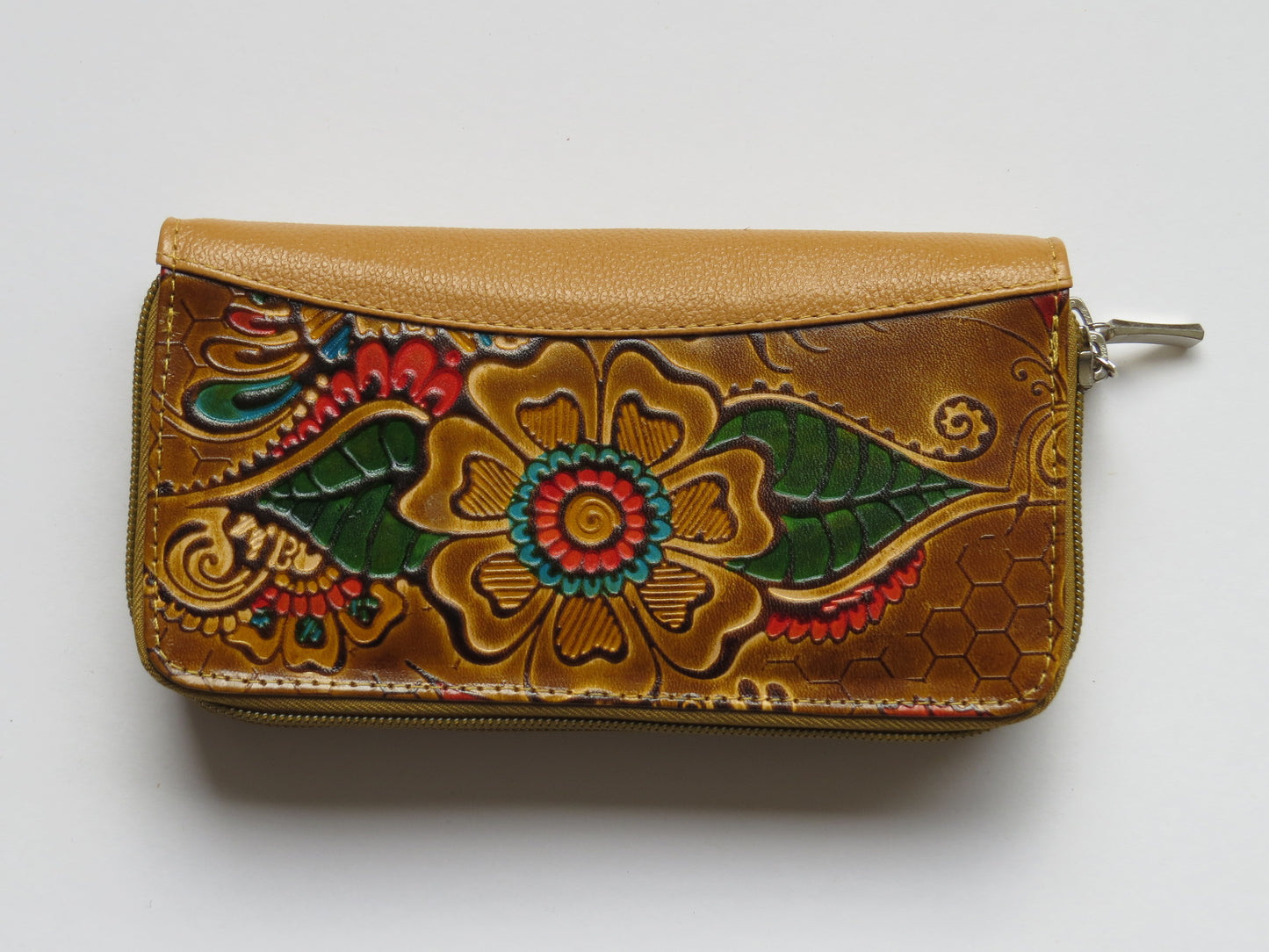 Flower Design Women's Leather Wallet